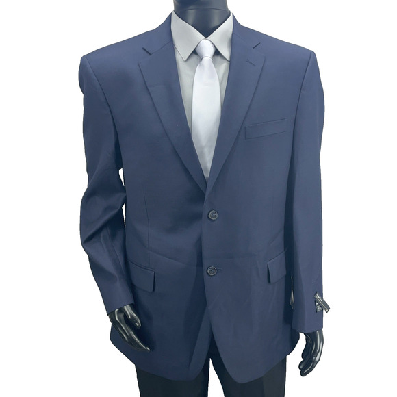 New Jos A Bank Executive Mens 43R Superfine 100% Wool Navy Blazer Suit Jacket - Picture 1 of 9